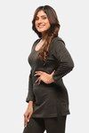 Lux Inferno Polar Fleece Thermal Sleep Top - Black — thumbnail 3