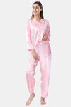 Piu Satin Pyjama Set - Pink — thumbnail 6