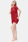 Piu Satin Short Set - Red — thumbnail 2
