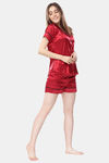 Piu Satin Short Set - Red — thumbnail 3
