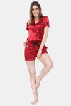 Piu Satin Short Set - Red — thumbnail 7