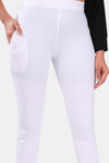 Sweet Moon Knit Cotton Yoga Leggings-White — thumbnail 6