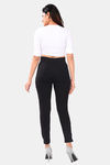Sweet Moon Knit Cotton Yoga Leggings-Black — thumbnail 3