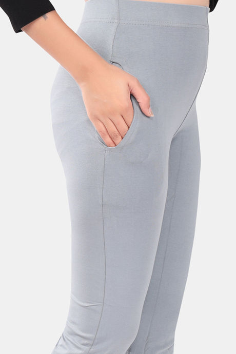 Sweet Moon Knit Cotton Yoga Leggings-Grey — image 6