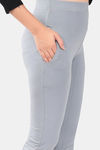 Sweet Moon Knit Cotton Yoga Leggings-Grey — thumbnail 6