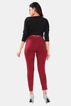 Sweet Moon Knit Cotton Yoga Leggings-Maroon — thumbnail 3