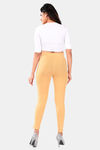 Sweet Moon Knit Cotton Yoga Leggings-Chickoo — thumbnail 3