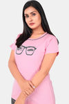 Sweet Moon Knit Cotton Capri Set - Light Pink And Grey Combination — thumbnail 5