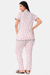 Sweet Moon Knit Cotton Pyjama Set - Baby Pink — thumbnail 4