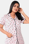 Sweet Moon Knit Cotton Pyjama Set - Baby Pink — thumbnail 5