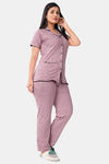 Sweet Moon Knit Cotton Pyjama Set - Lavender — thumbnail 2