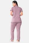 Sweet Moon Knit Cotton Pyjama Set - Lavender — thumbnail 4