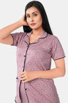 Sweet Moon Knit Cotton Pyjama Set - Lavender — thumbnail 5