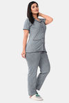 Sweet Moon Knit Cotton Pyjama Set - Grey — thumbnail 2