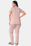 Sweet Moon Knit Cotton Pyjama Set - Nude Pink — thumbnail 4
