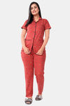 Sweet Moon Knit Cotton Pyjama Set - Brown — thumbnail 1