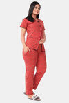 Sweet Moon Knit Cotton Pyjama Set - Brown — thumbnail 2