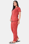 Sweet Moon Knit Cotton Pyjama Set - Brown — thumbnail 3