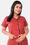 Sweet Moon Knit Cotton Pyjama Set - Brown — thumbnail 5
