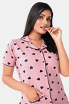 Sweet Moon Knit Cotton Pyjama Set - Pastel Pink — thumbnail 5