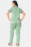 Sweet Moon Knit Cotton Pyjama Set - Pastel Green — thumbnail 4