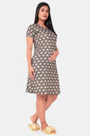 Sweet Moon Knit Cotton Mid Length Nightdress - Pastel Green — thumbnail 1