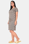 Sweet Moon Knit Cotton Mid Length Nightdress - Pastel Green — thumbnail 2