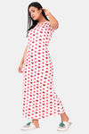 Sweet Moon Knit Cotton Full Length Nightdress - White — thumbnail 2