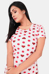 Sweet Moon Knit Cotton Full Length Nightdress - White — thumbnail 4