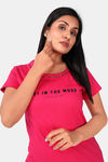 Sweet Moon Knit Cotton Pyjama Set - Pink And Black Combination — thumbnail 5