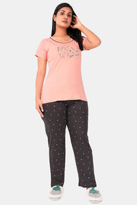 Peach And Black Combination