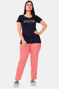 Navy Blue And Peach Combiantion