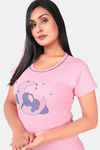 Sweet Moon Knit Cotton Pyjama Set - Pink And Grey Combination — thumbnail 5