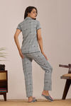 Sweet Moon Knit Cotton Pyjama Set - Grey — thumbnail 2