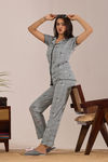 Sweet Moon Knit Cotton Pyjama Set - Grey — thumbnail 4
