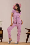 Sweet Moon Knit Cotton Pyjama Set - Pink — thumbnail 1
