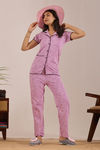Sweet Moon Knit Cotton Pyjama Set - Pink — thumbnail 3