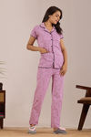 Sweet Moon Knit Cotton Pyjama Set - Pink — thumbnail 4