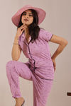 Sweet Moon Knit Cotton Pyjama Set - Pink — thumbnail 5