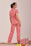 Sweet Moon Knit Cotton Pyjama Set - Peach — thumbnail 2