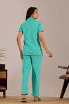 Sweet Moon Knit Cotton Pyjama Set - Aqua  — thumbnail 2