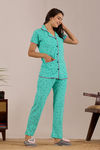 Sweet Moon Knit Cotton Pyjama Set - Aqua  — thumbnail 4