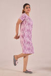 Sweet Moon Knit Cotton Mid Length Nightdress - Lilac — thumbnail 3