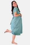 Sweetmoon Maternity Gown - Green — thumbnail 3