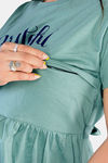 Sweetmoon Maternity Gown - Green — thumbnail 5