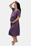 Sweetmoon Maternity Gown - Purple — thumbnail 3