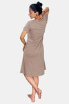 Sweetmoon Long T Shirt Nightdress - Brown — thumbnail 2