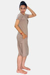 Sweetmoon Long T Shirt Nightdress - Brown — thumbnail 4