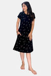Sweetmoon Long T Shirt Nightdress - Black — thumbnail 1