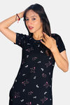 Sweetmoon Long T Shirt Nightdress - Black — thumbnail 5